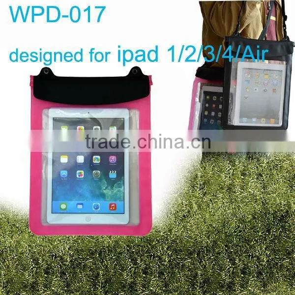 Factory plastic pvc waterproof bag for ipad touch clear transparent window