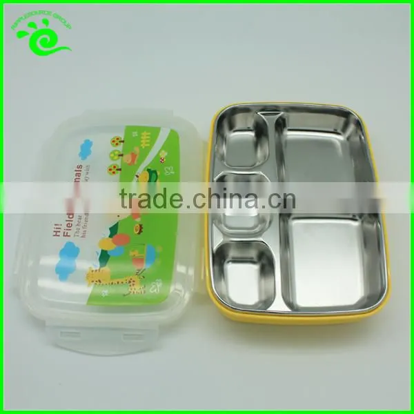 ~ 5 Compartment Stainless Steel Insulated Bento Container with Handle for Kids