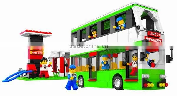 edu toy scale models bus toy bus double decker