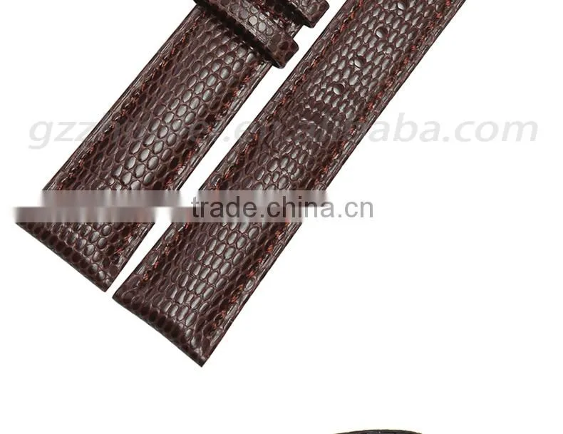 18|20|22|24mm high quality genuine leather Men and women's Watch strap with double click buckle Wholesale 3PCS