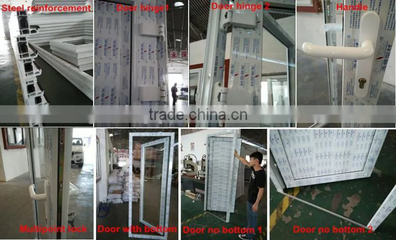 upvc frame frosted glass bathroom door design