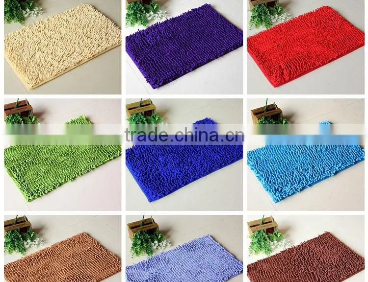 NEW anti slip back microfiber chenille carpet,microfiber bath mat / Chenille mat-QINYI