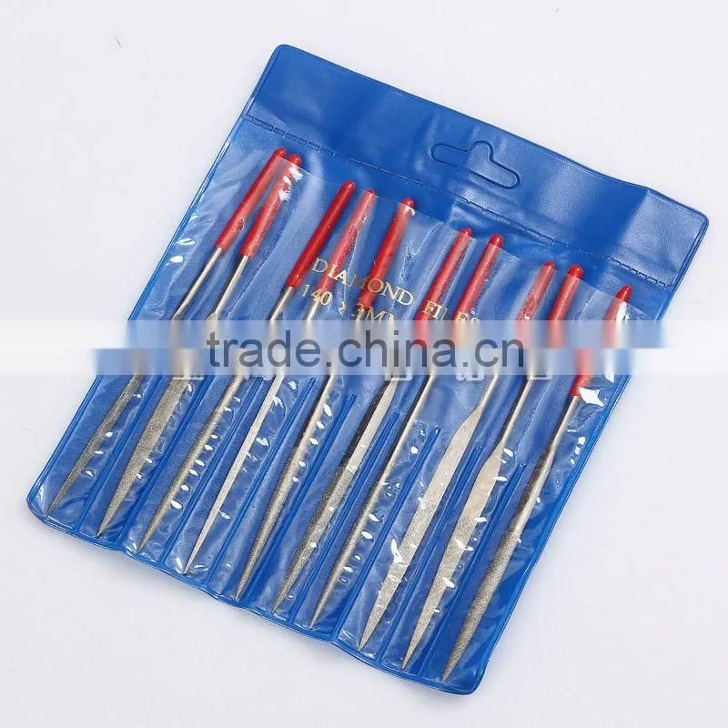 electroplated diamond needle files set three square file