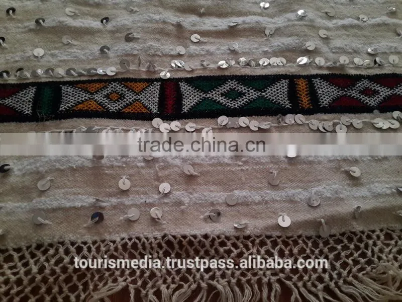 Vintage Moroccan wedding blanket 224cm x 184cm wholesale of handira