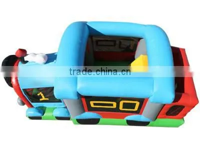 cartoon train bounce house combo for kids
