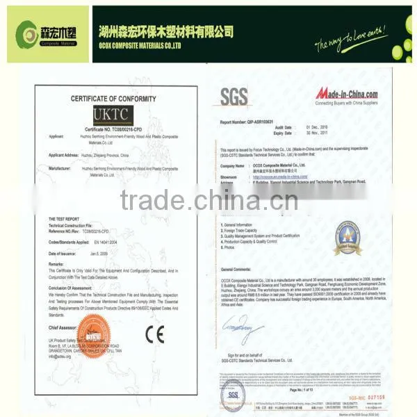 OCOX WPC Wood Plastic Composite Ceiling Tiles