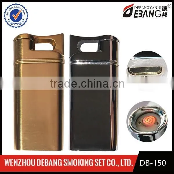 2015 christmas gift usb lighter metal Material and Cigarette Usage lighter usb