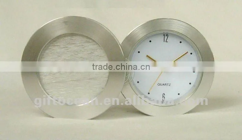 aluminum art metal desk clock, crafts aluminum clock