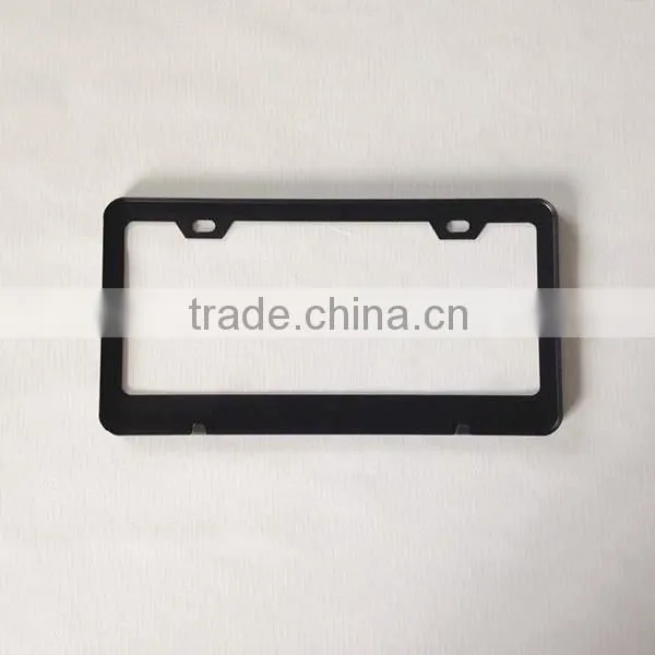 Wholesale USA standard stainless steel matt black blank car license plate frame,number plate frame