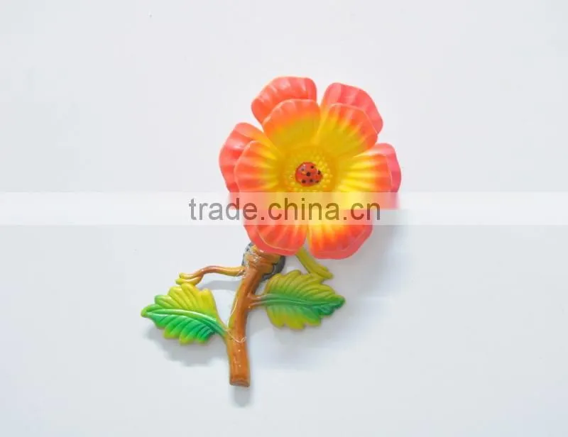 5 inch Plastic Morning Glory Wedding Decoration Artificial Flower Freezer Magnet