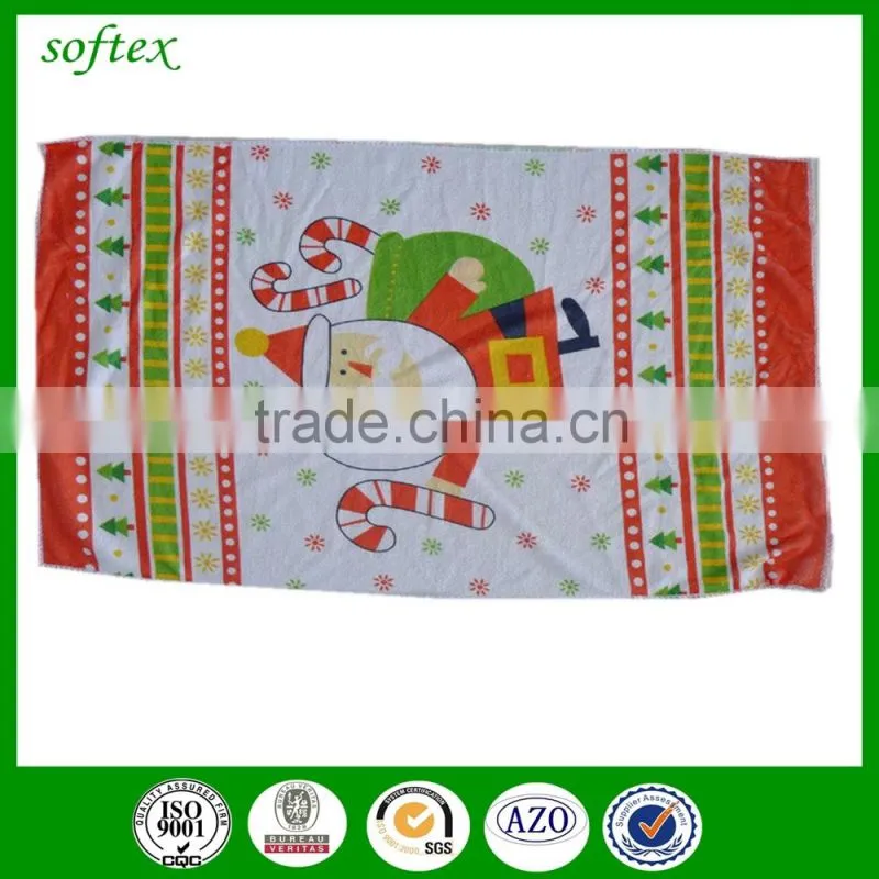100 polyester transfer printing 40x60 60g christmas kitchen towels in bulk