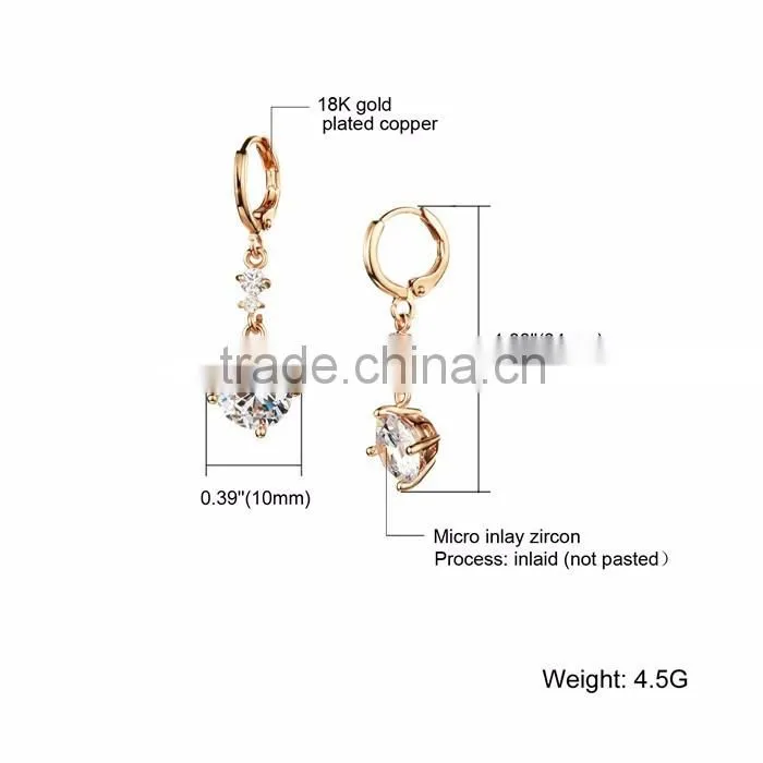 dangle jewelry vogue 18K gold plated hoop earring