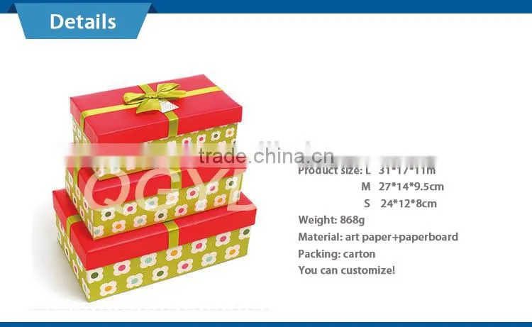 manufacturer custom logo printed rigid gift box