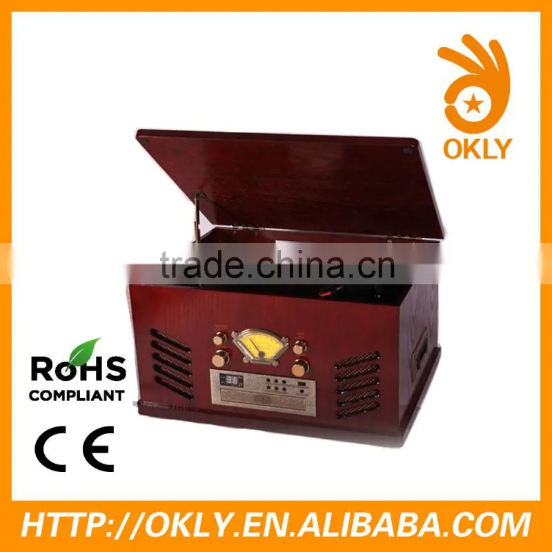 Wood Electric Gramophone with USB /CD