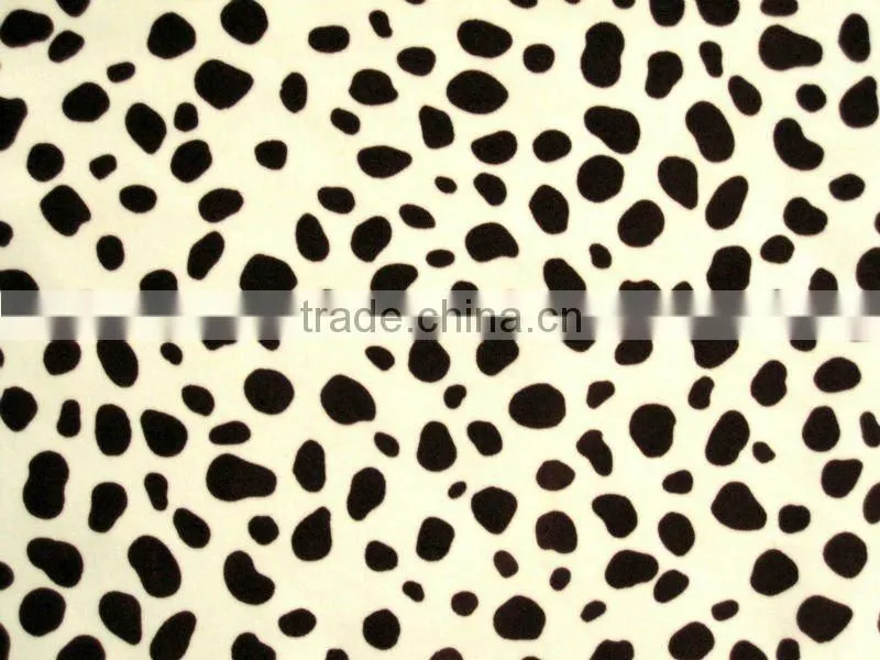 100%cotton printed velvet for women's garment