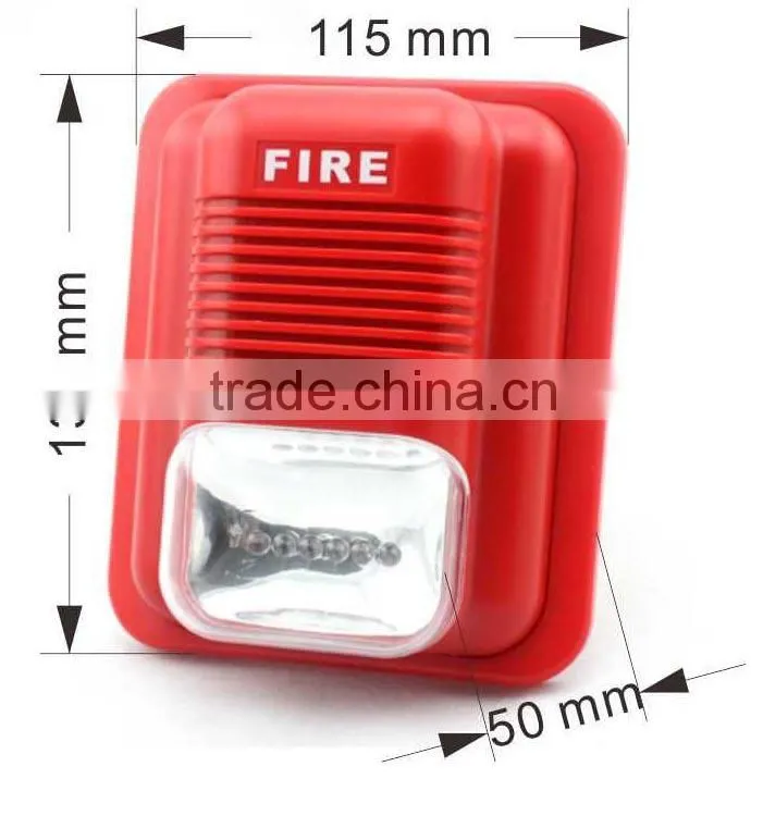 FS-04,DC12V 24V fire alarm siren with led light,price of factory
