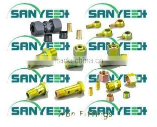 Personalized auto iron fittings/banjo/elbow/tee/bulkhead connectors