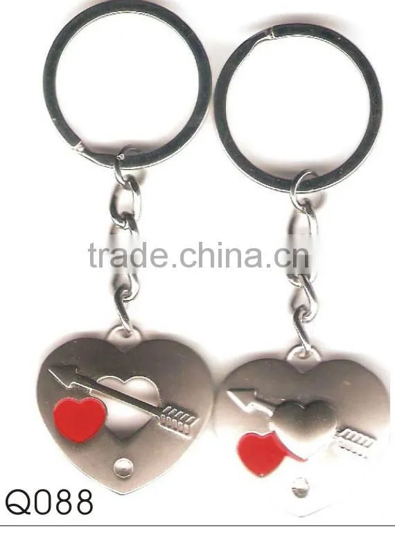 Alloy metal keychain couple for wedding souvenirs gifts in China from Dongguan