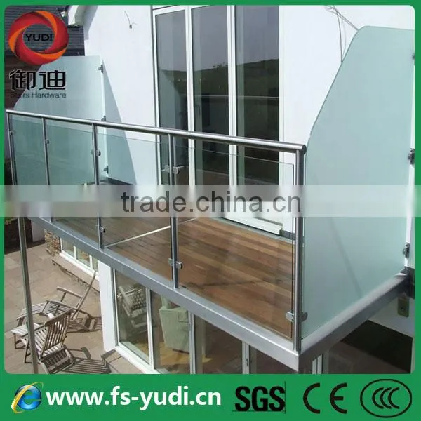 Stainless steel glass indoor balcony railing