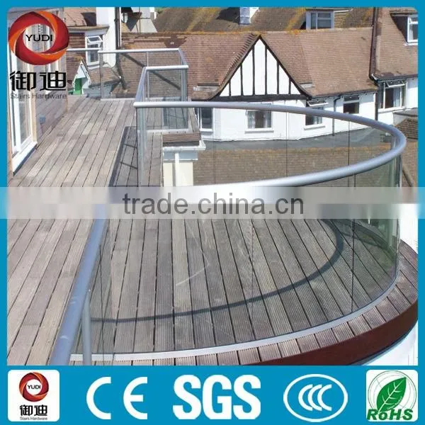 outdoor deck framless glass balustrades design