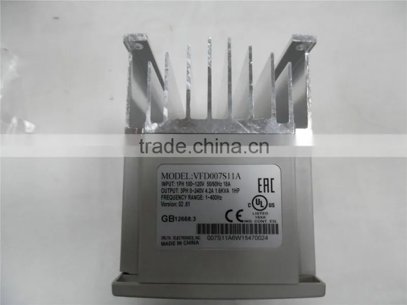 Hot selling VFD007S11A 110v single phase 750w delta vfd inverter drives