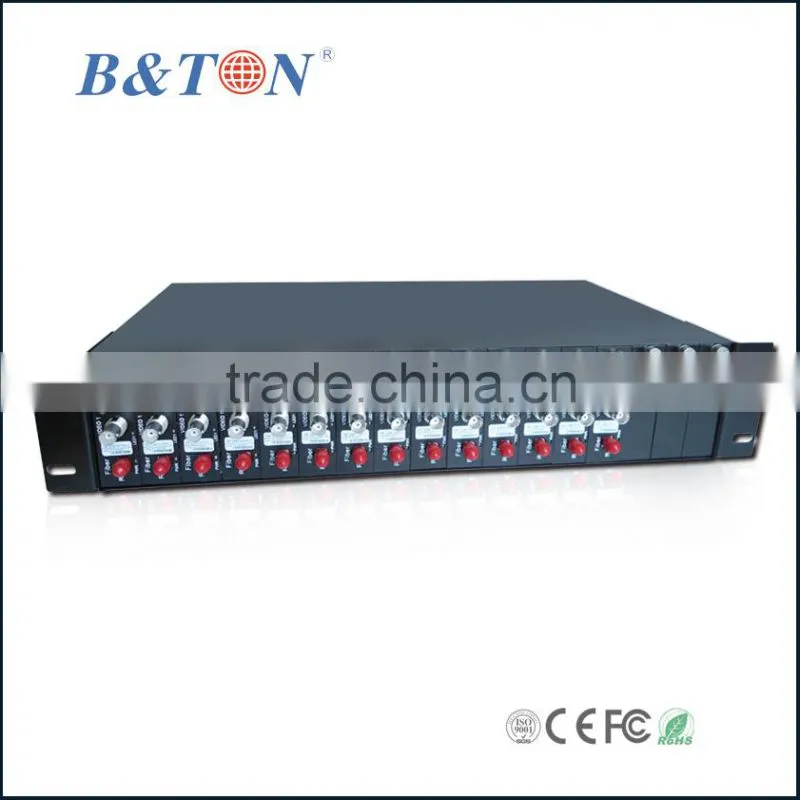 2U rack mount chassis fiber optical transmitter and receiver