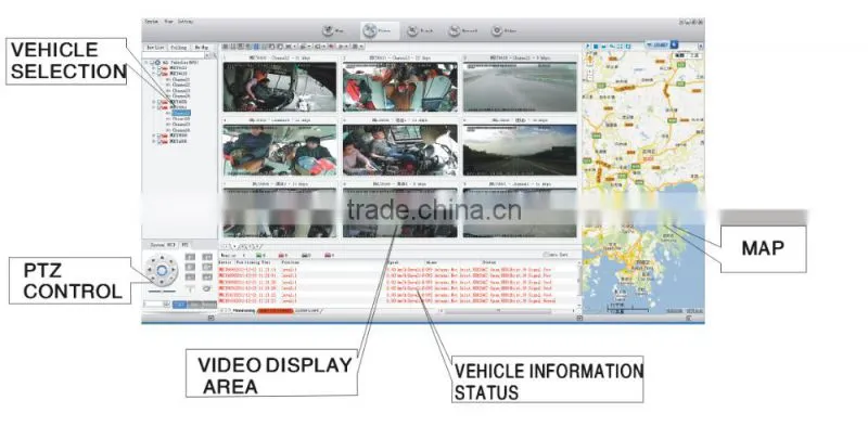 4 channel network car video recorder hdmi input