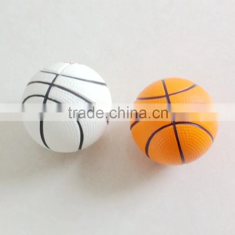 pu foam basketballs white and orange basketball stress ball