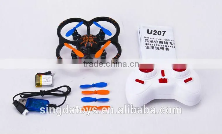 Top sale U207 2.4g 4ch 6-axis rc quadcopter ufo with lights