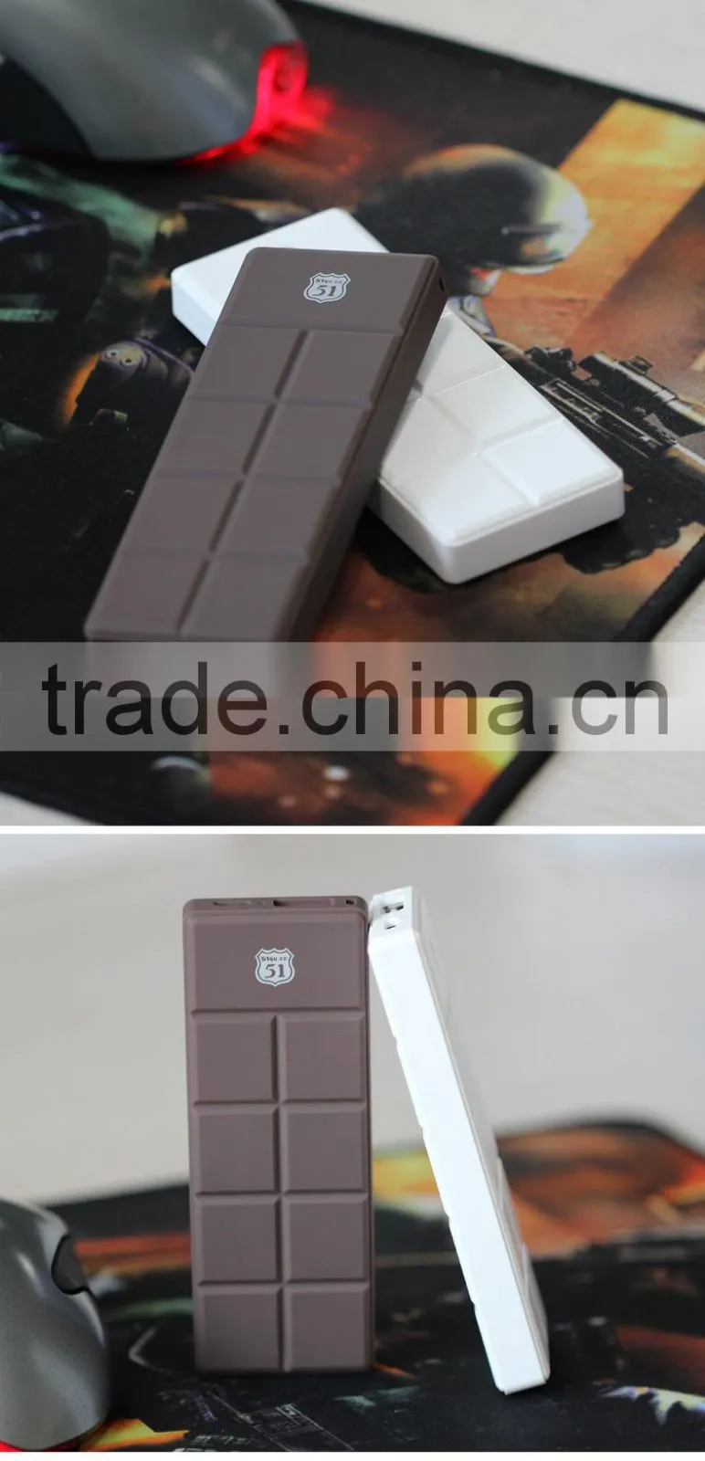 mini chocolate shape power bank li-polymer battery power bank