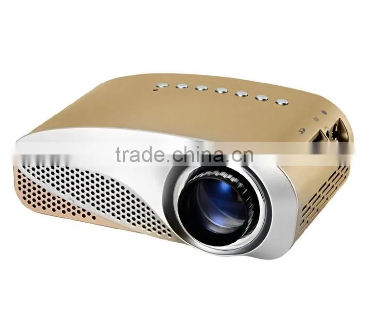 New!! wholesale Mini Portable LED Digital Projector Portable Home Theater LED LCD Projector White Digital Projector TV USB VGA