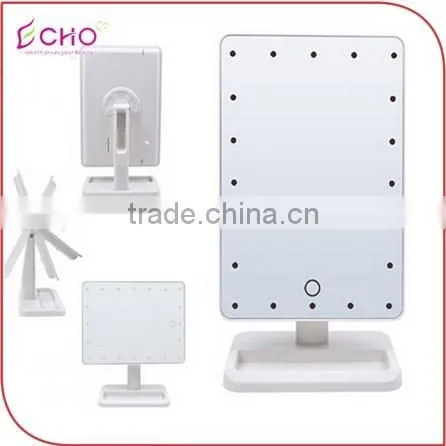 Wholesale and retail beautyful new model cheap modern dressing light table mirror with touch press from china mirror factory