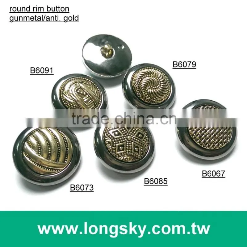 (#B6065/15mm, 21mm) 2 pieces combination button for winter fashion garments