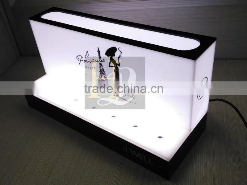 LED illuminating fashion acrylic cosmetic display stand/perfume display stand
