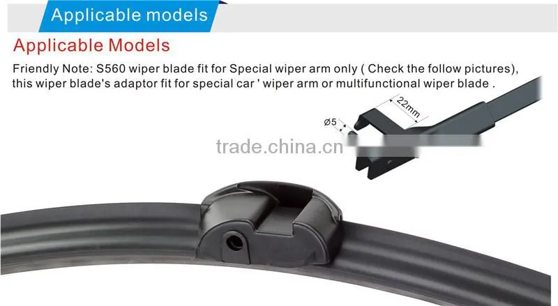 S560 22 inch Soft Windshield Car Wiper Blade