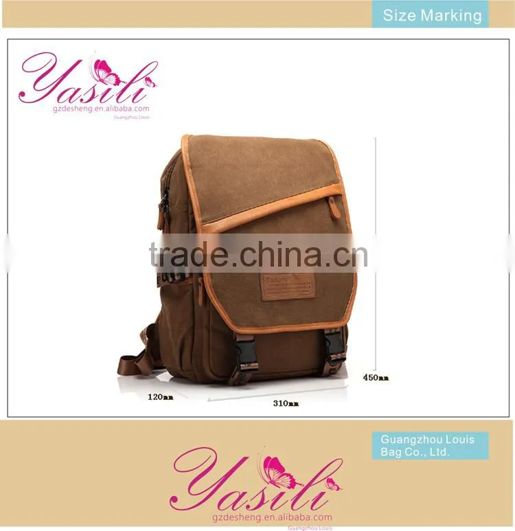 Guangzhou brand high-quality vintage canvas backpack