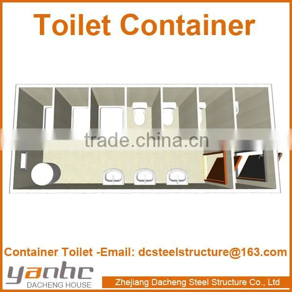 Prefabricated Modular Sanitary Container with Bathroom Toilet Shower for Public Usage