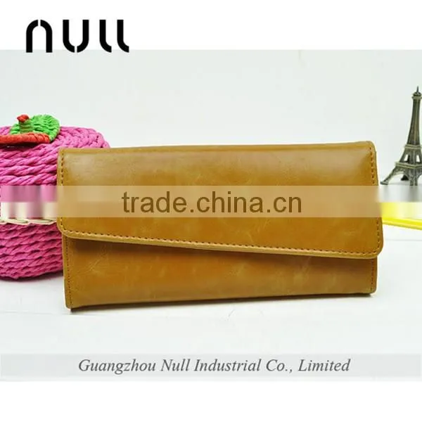 China supplier custom leather elegance wallets for young lady