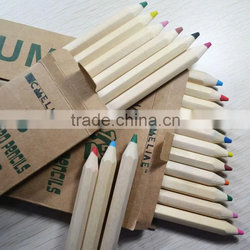 7" jumbo size hexagonal shape high quality 5.0mm color leadnatural wood colored pencil