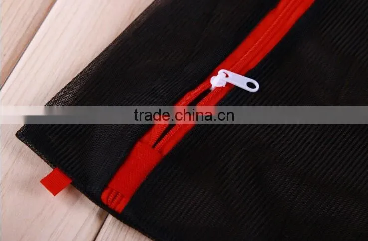 YIWU RODA 100%polyester embroidery black durable laundry bag