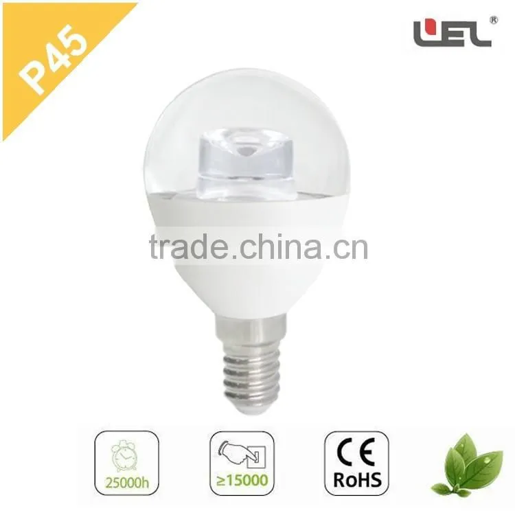 led bulb lamp CE-approved P45 E14 4W ceramic bongs Plastic Housing Globe LED Light Bulb led light bulb speaker
