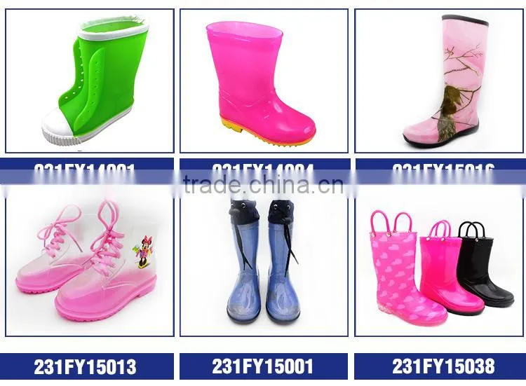 kids jelly rainboots handles,children knee rainboots black