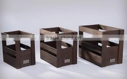 Custom New Design Wine Crate Wooden Box