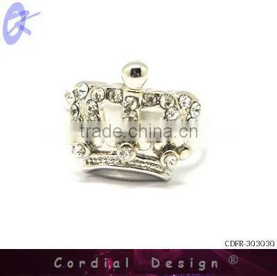 hot sale wholesale imperial crown rhinestone ring
