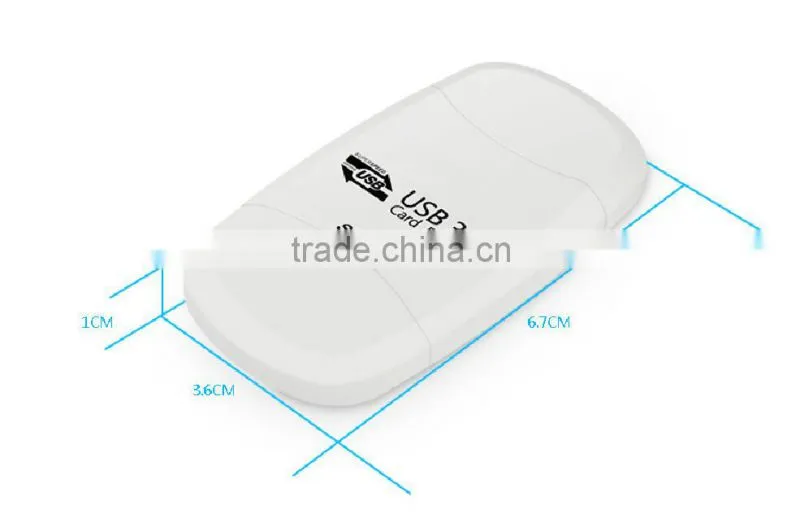 USB 3.0 2 Slots Supports SD,TF,Micro SD Card Reader Writer