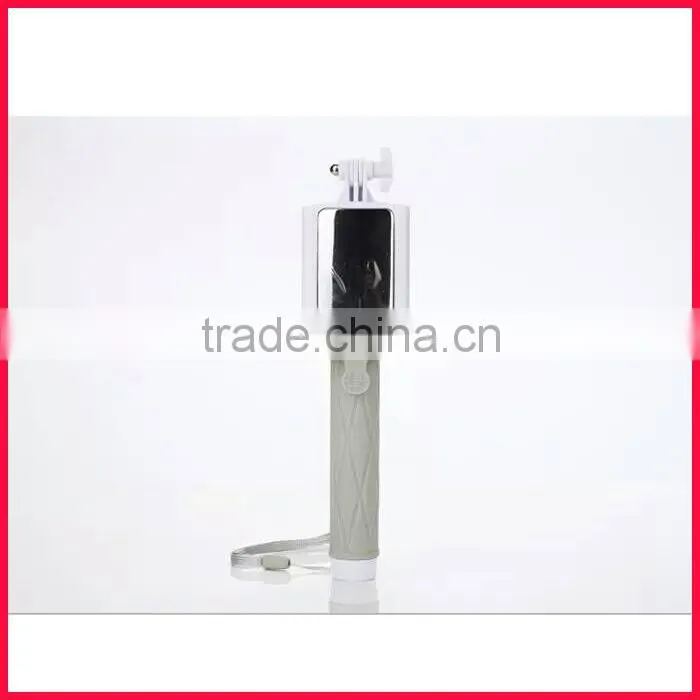 D09 Double system extendable mirror Selfie Stick,D09 Selfie Stick Monopod with Glass Mirror