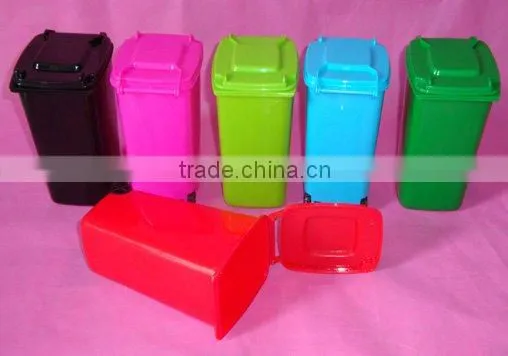 recycled wheelie bin pen pot