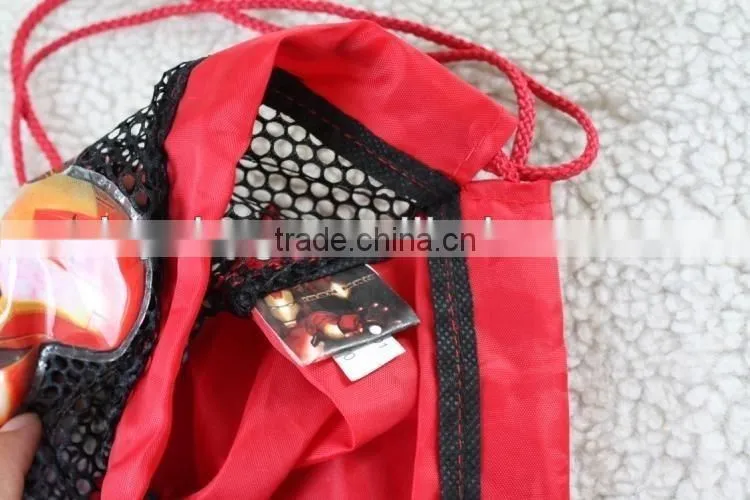 cartoon cheap mesh drawstring bag