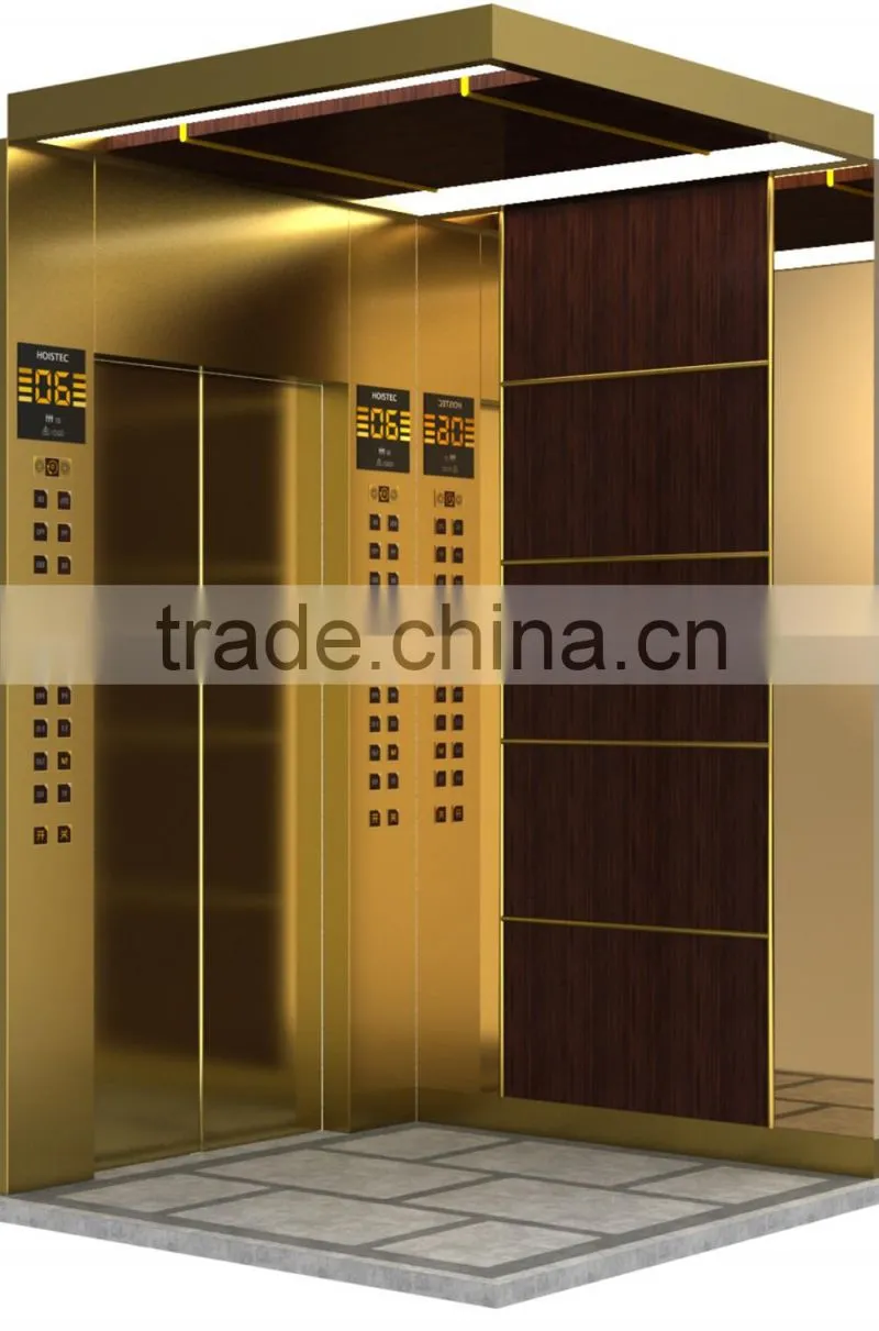 Passenger/Comercial/recidential with Wood Surface Plate Wall elevator lift