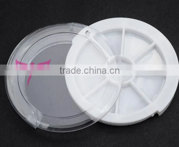 9 section Round Nail Art Empty Container